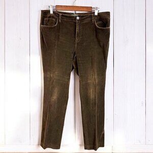 Vtg Lauren Ralph Lauren Women's Velvet Pants Brown Straight Leg Winter Sz 10 REA